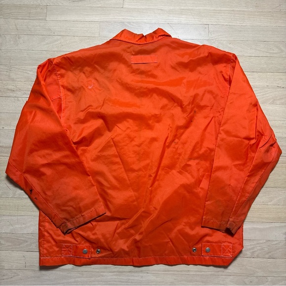 Vintage 90s Great Bear Orange Black Stripe Windbreaker Jacket Mens M Retro - Picture 13 of 15